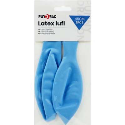 Világoskék latex lufi, 45 cm - 2 db-s