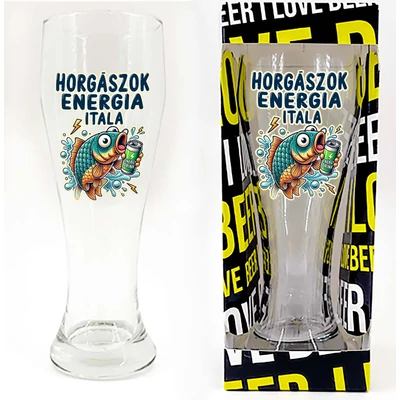  Horgászok energia itala - Söröspohár, 665 ml - Ajándék