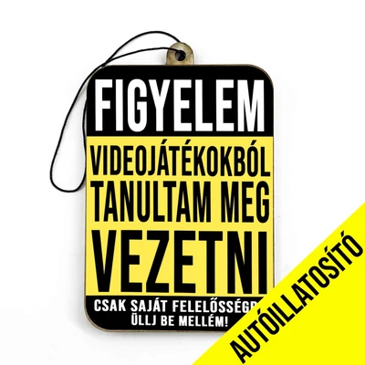 Figyelem videójátékokból - Vicces Autóillatosító - Autós Kiegészítő