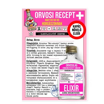 Vicces Orvosi Recept + Laposüveg – Nagy Ho Ho Ho Horgászoknak 
