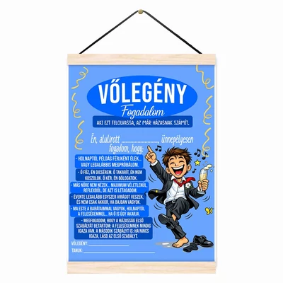 Oklevél - Vőlegény Fogadalom - Legénybúcsú Fogadalom