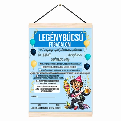 Oklevél - Legénybúcsú Fogadalom - Legénybúcsú Fogadalom