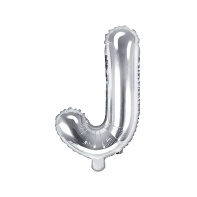 Fólia lufi "J" betű ezüst, 86 CM