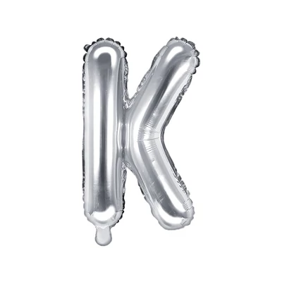 Fólia lufi "K"betű ezüst, 86 CM