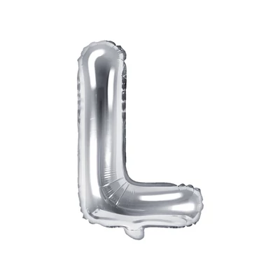 Fólia lufi "L" betű ezüst, 86 CM