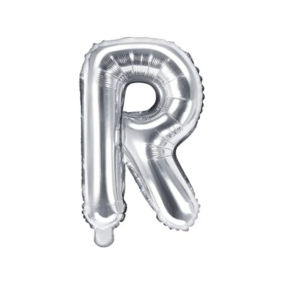 Fólia lufi "R" betű ezüst, 86 CM