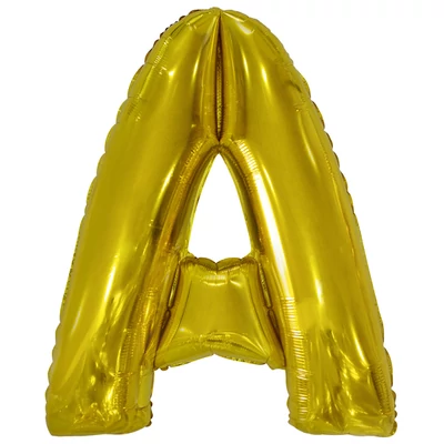 Fólia Lufi "A" betű arany, 86 cm