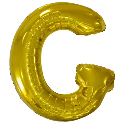 Fólia lufi "G" betű arany, 86 CM