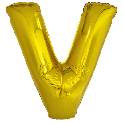 FÓLIA LUFI "V" BETŰ, ARANY, 86 CM