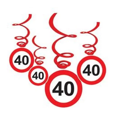 Sebességkorlátozó függő dekoráció, 40- es 6 db