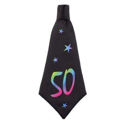 50-es ÉVSZÁMOS FEKETE NYAKKENDŐ, 43 cm