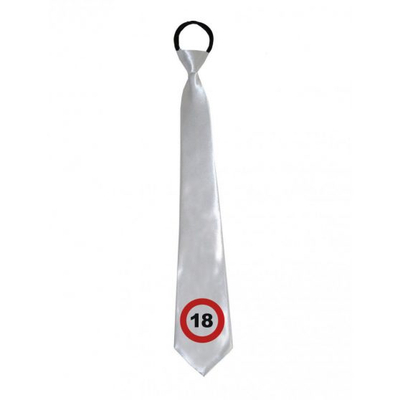 18-AS SEBESSÉGKORLÁTOZÓ nyakkendő, 45 cm-fehér