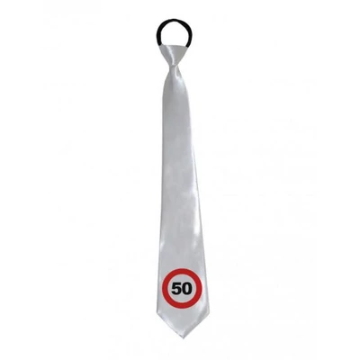 50-es sebességkorlátozó nyakkendő, 45 cm- fehér