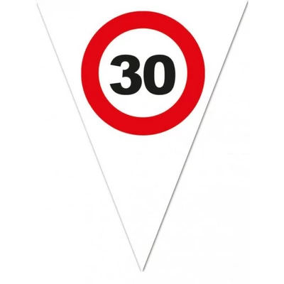 30- as sebességkorlátozó zászlófüzér, 5m-10 db zászló