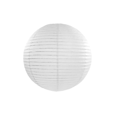 Fehér papír gömb lampion, 30 cm