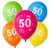 50-s számmal latex lufi ,vegyes színek