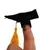 Diplomaosztó fekete filc mini kalap, arany színű bojttal 4 cm