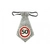 Ezüst, 50-es party  nyakkendő, 16,5 cm