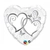 Esküvői szív fólia lufi szívekkel, ezüst 46 cm