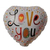 Love you szív alakú fólia lufi, 45 cm 