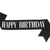 Happy Birtday fekete vállszalag