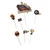 Versenyautós torta dekor, 7 db