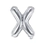 Fólia lufi "X" betű ezüst, 86 CM