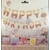 Rózsaszín,csillogós "Happy Birthday" banner 