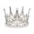 Luxus ezüst gyöngyös korona – elegáns tiara hajdísz 7,5 cm