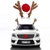 Karácsonyi autó Decor Antlers Orr szett rénszarvas Xmas Fesztivál Dísz