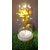 Fém rózsa üvegbúrában,arany ,led világítással, 16 cm