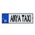 Anya taxi rendszámtábla,  33 x 11 cm