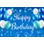 Kék Happy Birthday lufi fotó háttér banner