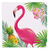 Flamingós parti szalvéta, 16 db- 33 cm