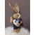 Húsvéti szalma nyúl fiú, 35 cm