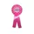 Díjszalag , kitűző Boldog szülinapot pink, 26 cm