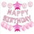 Lufi szett rózsaszíin, 25 db- Happy Birthday