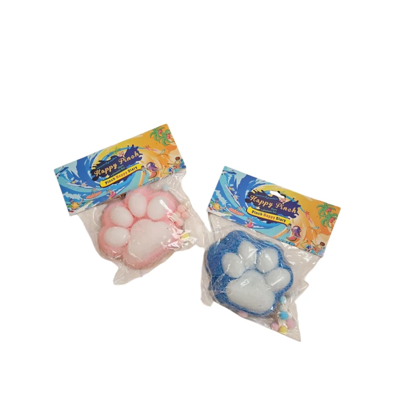 Squishi antistress játék, lassú visszapattanás, mancs minta