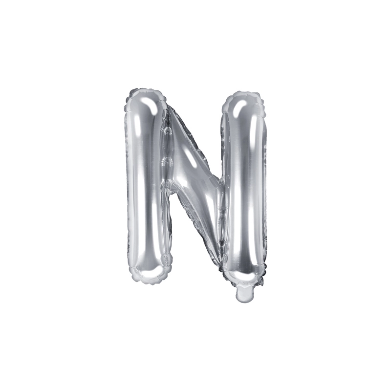 Fólia lufi "N" betű ezüst, 86 CM