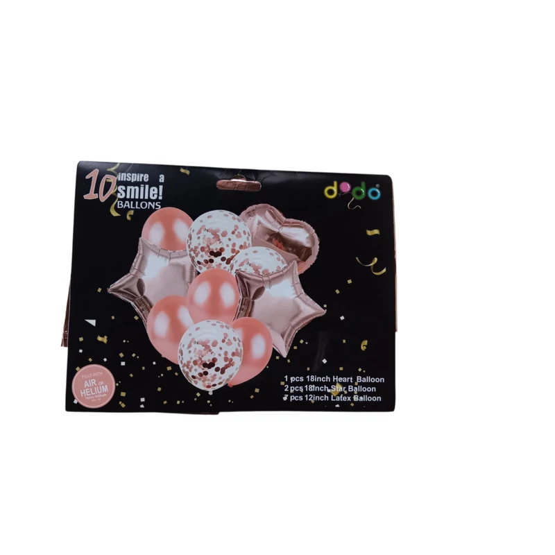 Rose gold,10 db lufiszett 