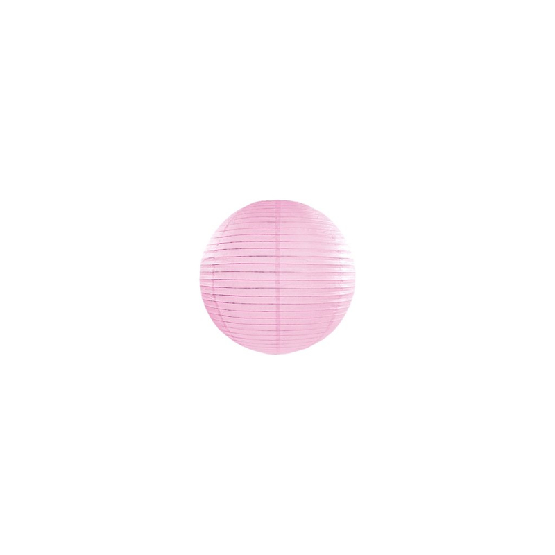 Világos rózsaszín papír lampion, 20 cm