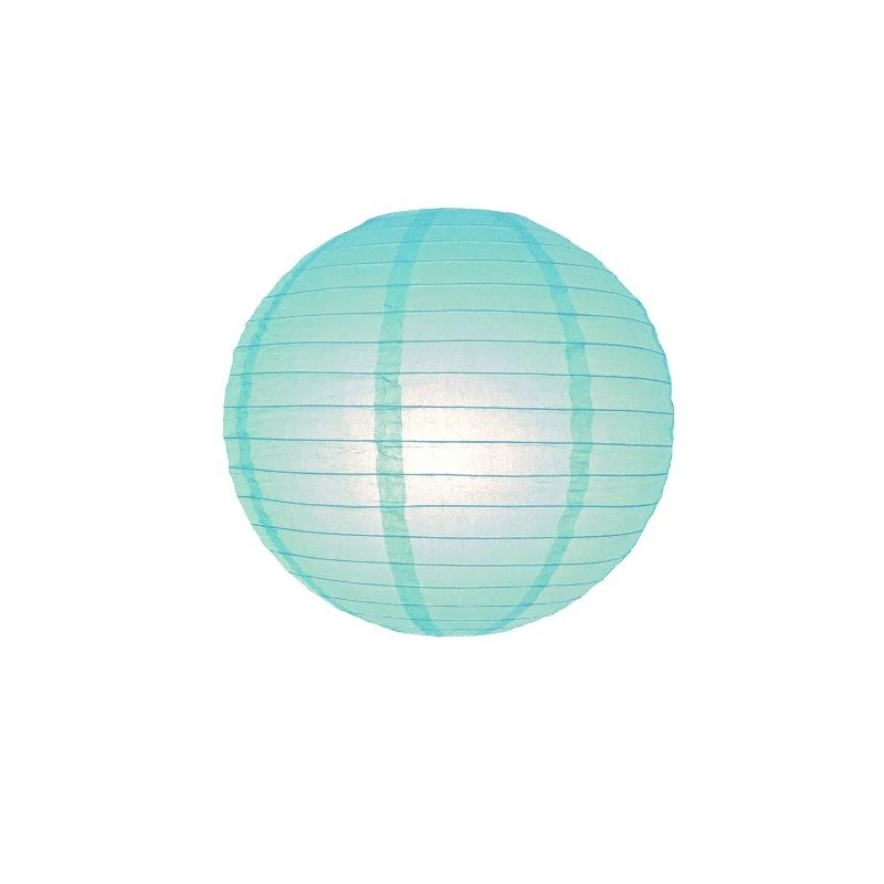 Világoskék papír lampion, 20 cm