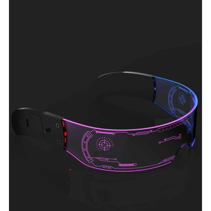 Led Light Up technológiai szemüvegek Electro kinetic szemüvegek Bar Bounce Sci-fi szemüvegek