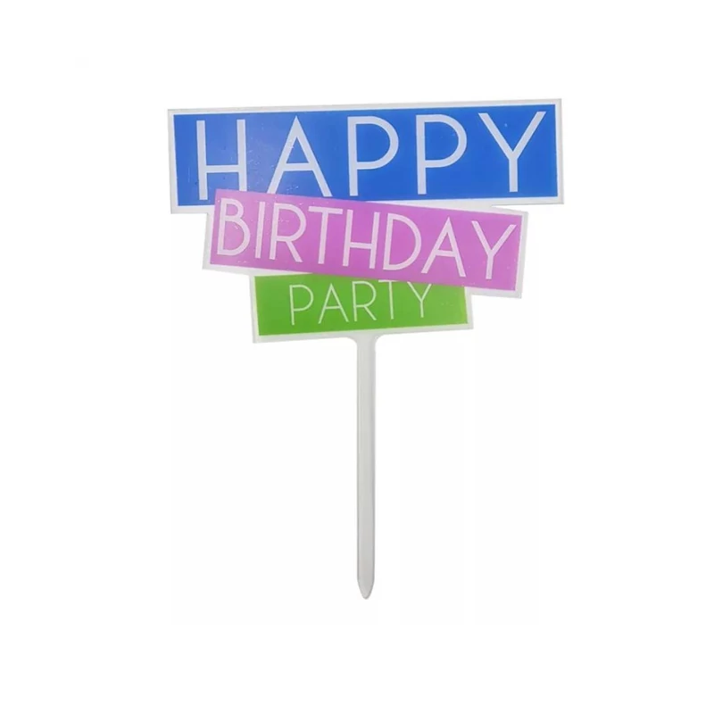Táblás torta dekoráció, Happy Birthday