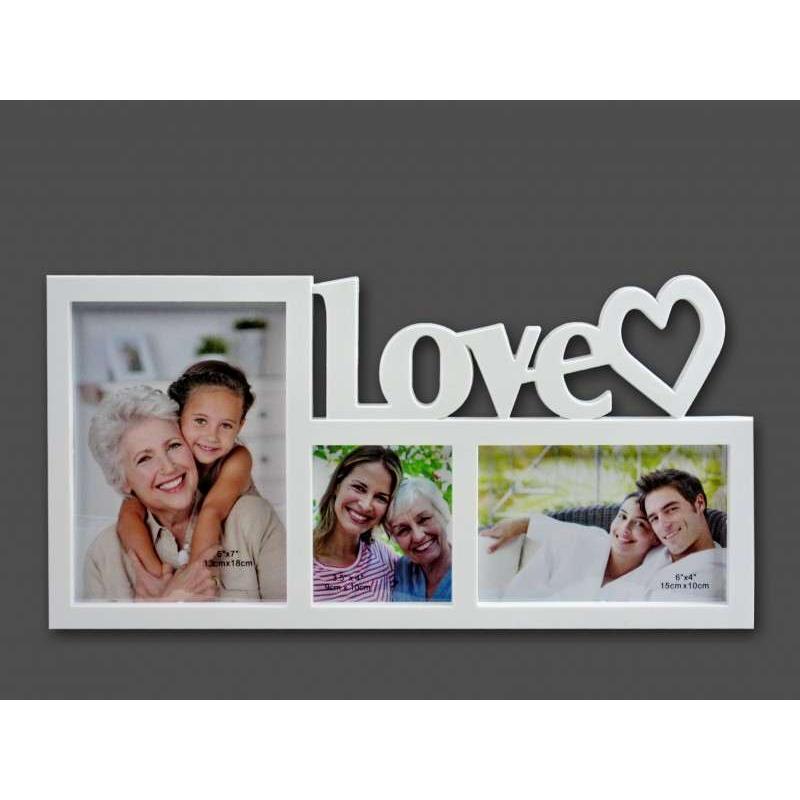Love felíratos fehér képkeret 