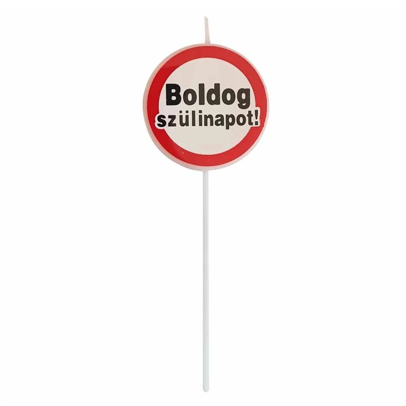Sebességkorlátozó Boldog Szülinapos tábla gyertya