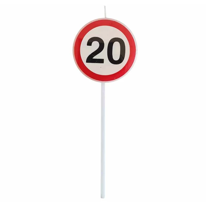 Sebességkorlátozó 20-s tábla gyertya