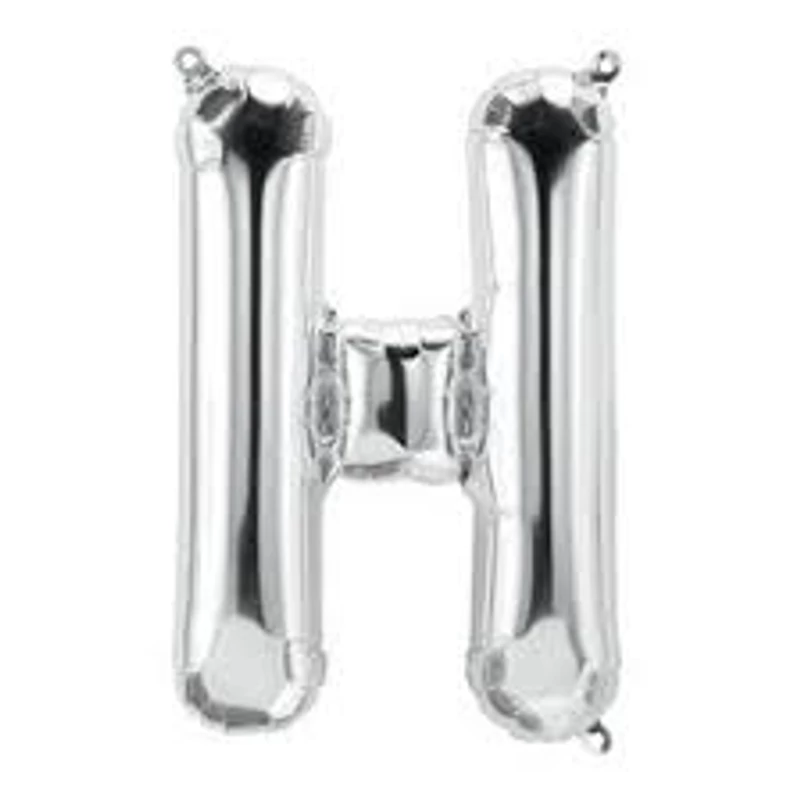 Fólia lufi "H" betű ezüst, 86 CM