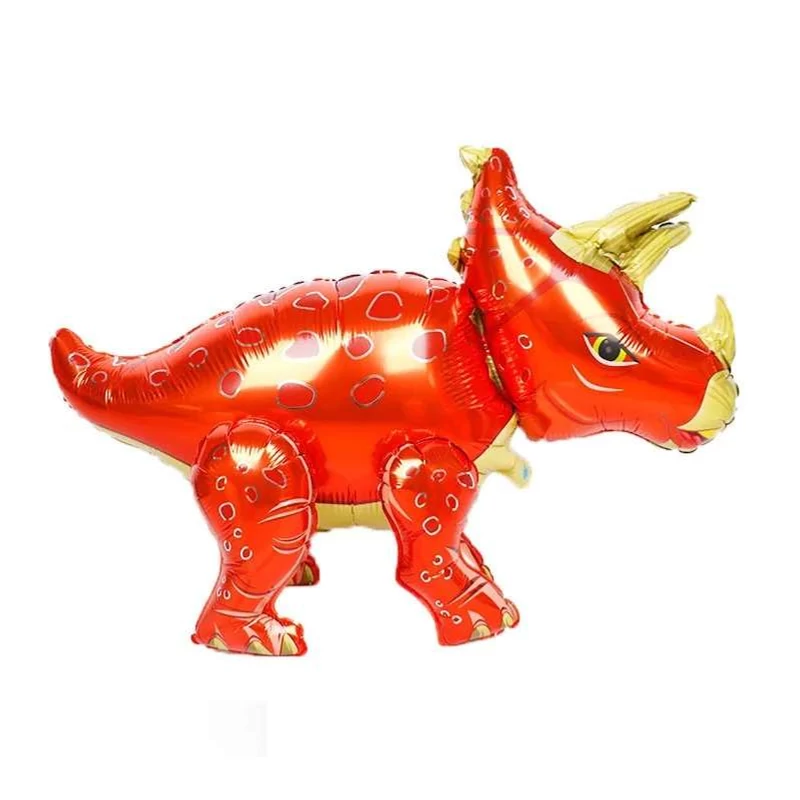 3 d dinó fólia lufi - Triceratops,barna- 90 cm