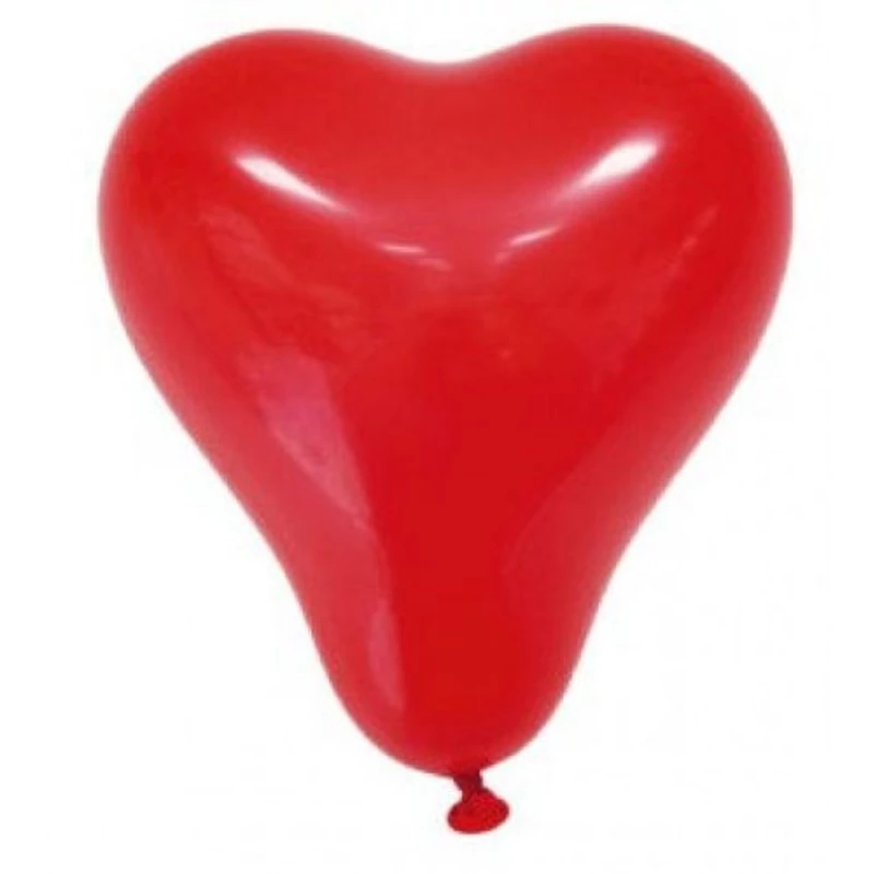 Piros szív alakú latex lufi 45 cm